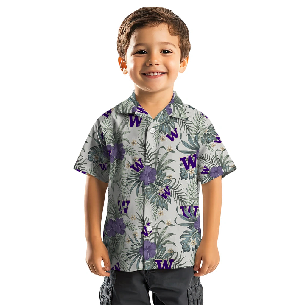 Washington Huskies Hawaiian Shirt - Hibiscus Designs | Hula Hawaiian Shirts