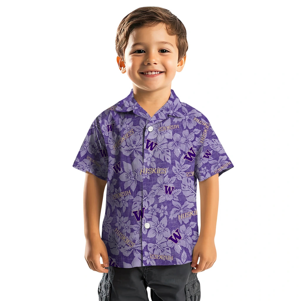 Washington Huskies Hawaiian Shirt - Hibiscus Oasis | Hula Hawaiian Shirts
