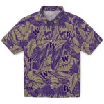 Washington Huskies Hawaiian Shirt - Monstera Layer | Hula Hawaiian Shirts