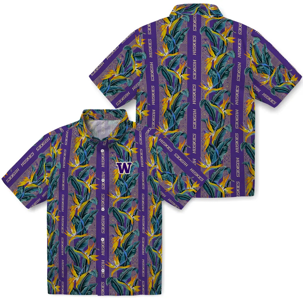 Washington Huskies Hawaiian Shirt - Paradise Vines | Hula Hawaiian Shirts