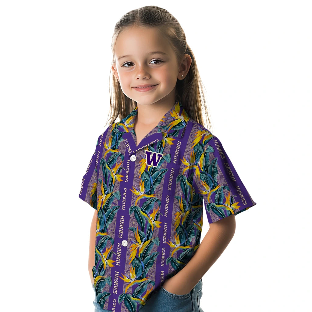 Washington Huskies Hawaiian Shirt - Paradise Vines | Hula Hawaiian Shirts