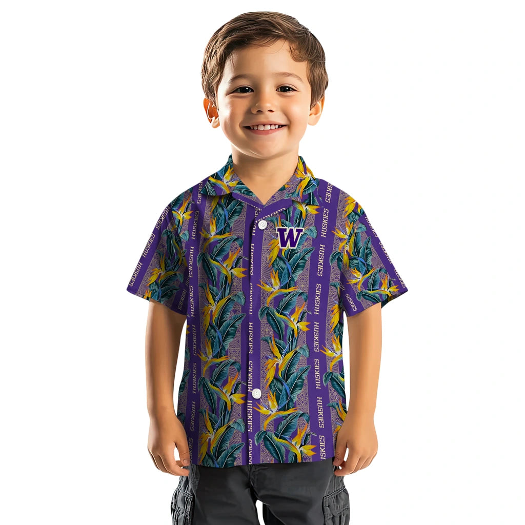 Washington Huskies Hawaiian Shirt - Paradise Vines | Hula Hawaiian Shirts