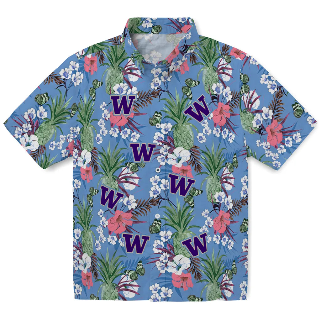 Washington Huskies Hawaiian Shirt - Pineapple Bouquet | Hula Hawaiian Shirts