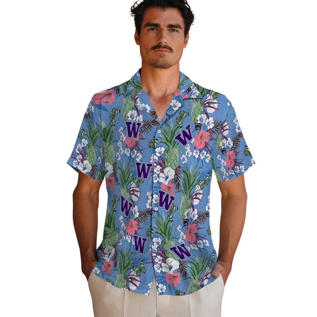 Washington Huskies Hawaiian Shirt - Pineapple Bouquet | Hula Hawaiian Shirts