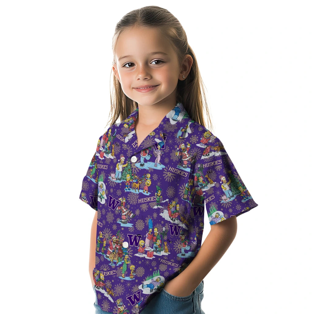 Washington Huskies Hawaiian Shirt - Simpsons Christmas | Hula Hawaiian Shirts