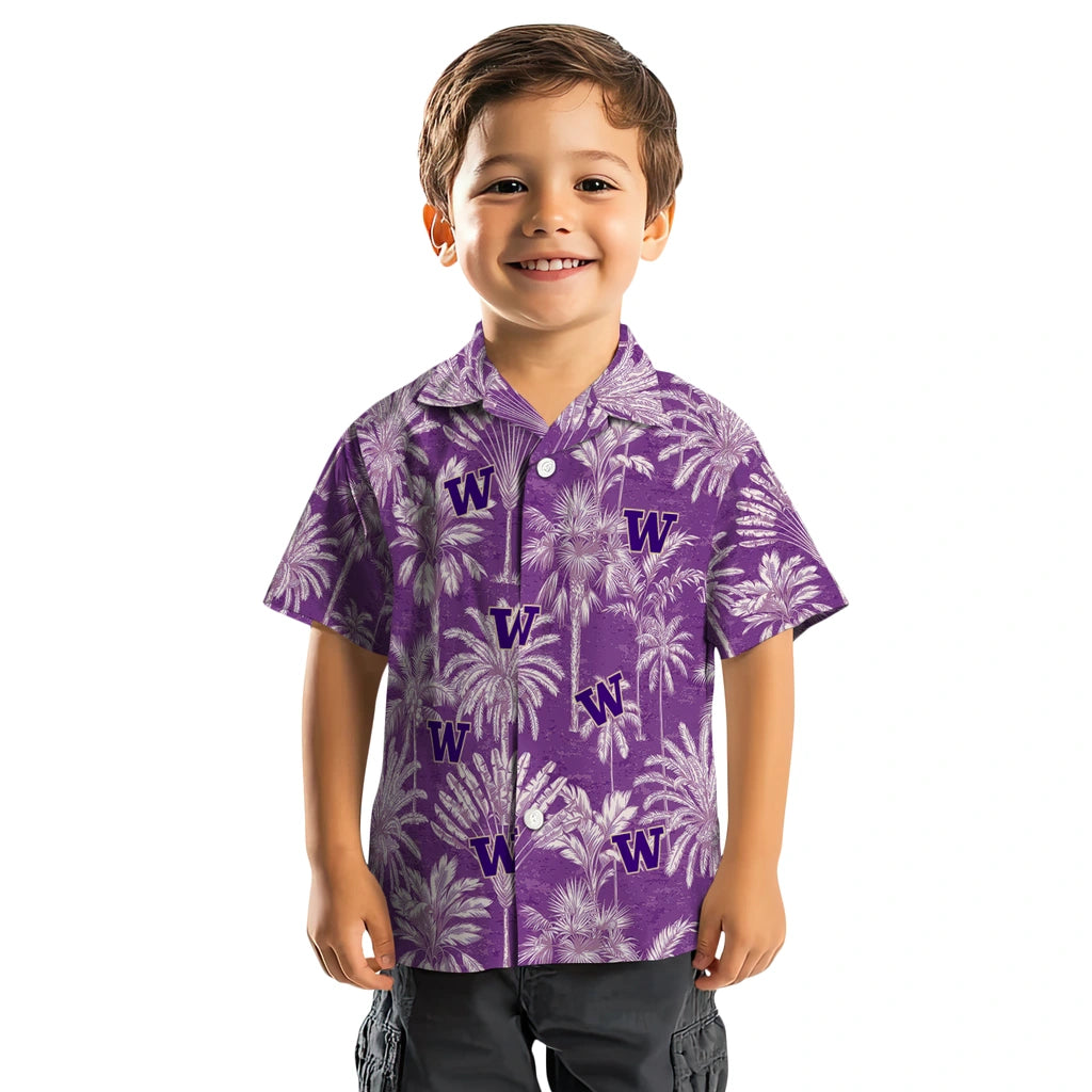Washington Huskies Hawaiian Shirt - Vintage Palm Tree | Hula Hawaiian Shirts