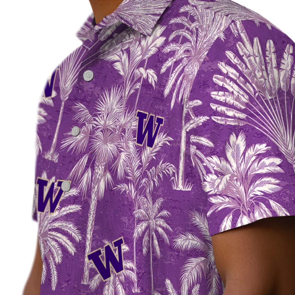 Washington Huskies Hawaiian Shirt - Vintage Palm Tree | Hula Hawaiian Shirts