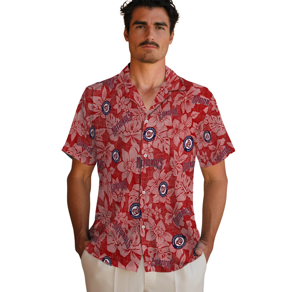 Washington Nationals Hawaiian Shirt - Hibiscus Oasis | Hula Hawaiian Shirts