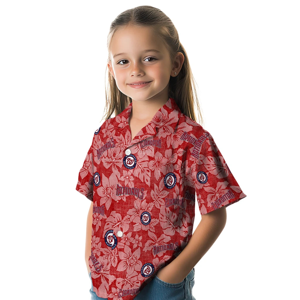 Washington Nationals Hawaiian Shirt - Hibiscus Oasis | Hula Hawaiian Shirts