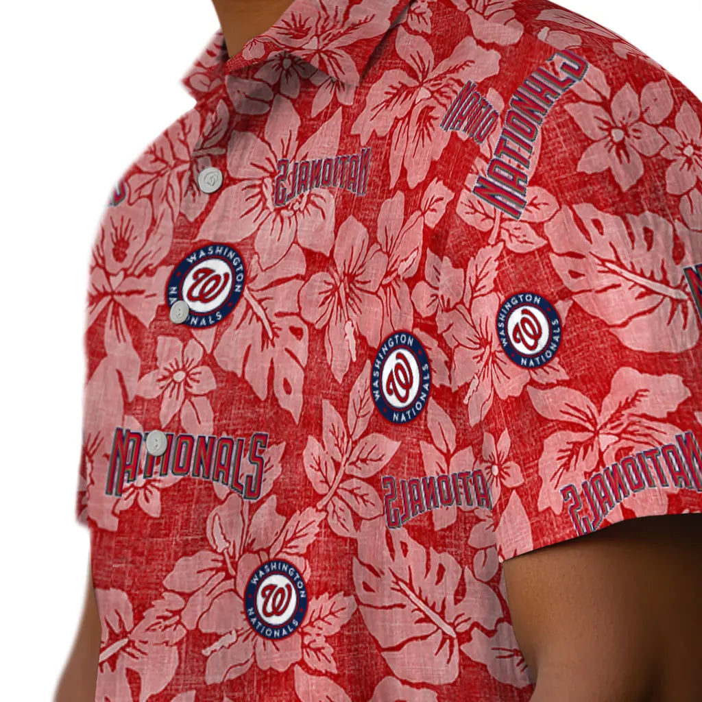 Washington Nationals Hawaiian Shirt - Hibiscus Oasis | Hula Hawaiian Shirts
