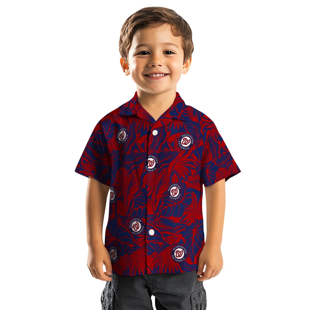 Washington Nationals Hawaiian Shirt - Monstera Layer | Hula Hawaiian Shirts