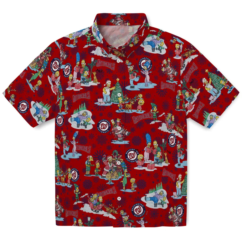 Washington Nationals Hawaiian Shirt - Simpsons Christmas | Hula Hawaiian Shirts