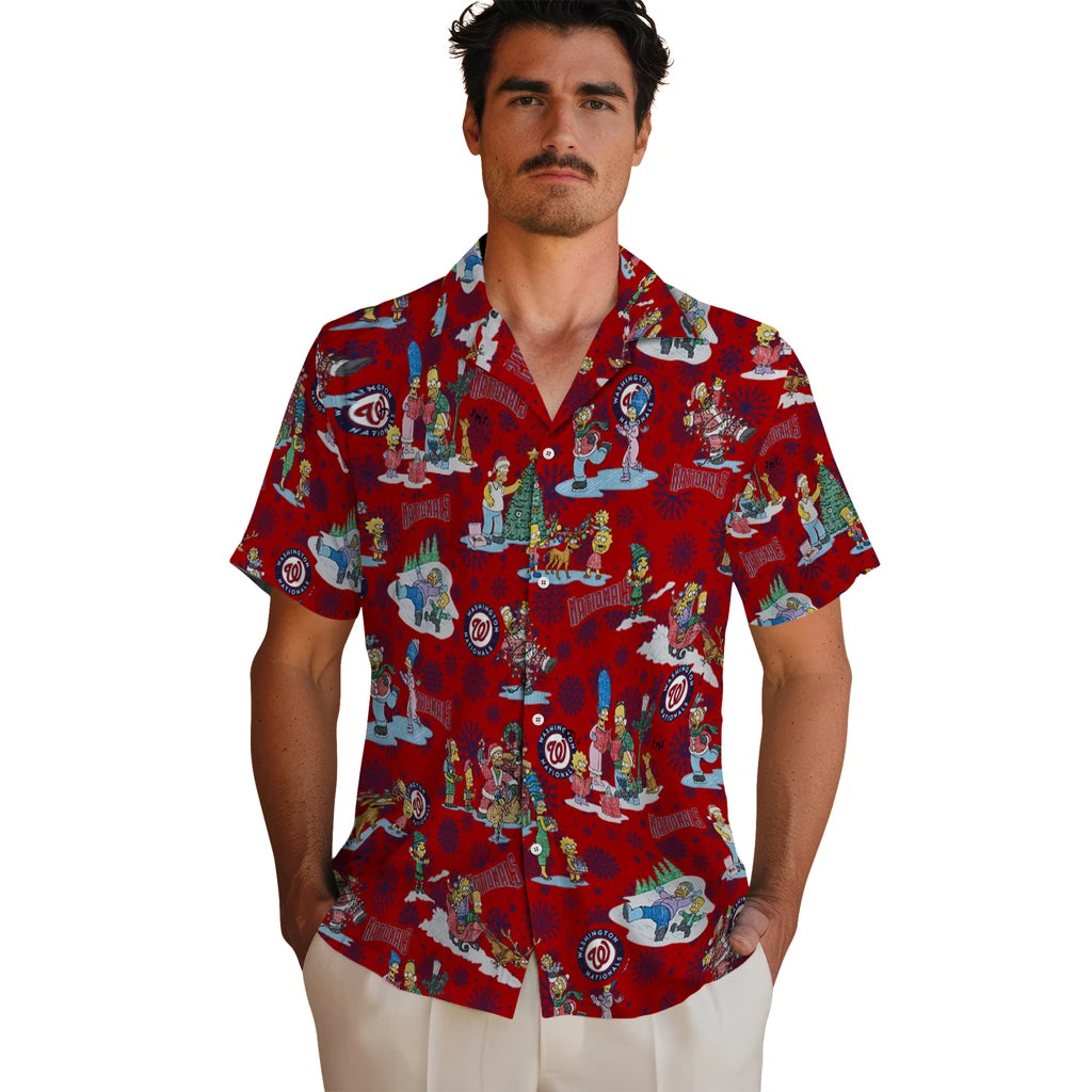 Washington Nationals Hawaiian Shirt - Simpsons Christmas | Hula Hawaiian Shirts