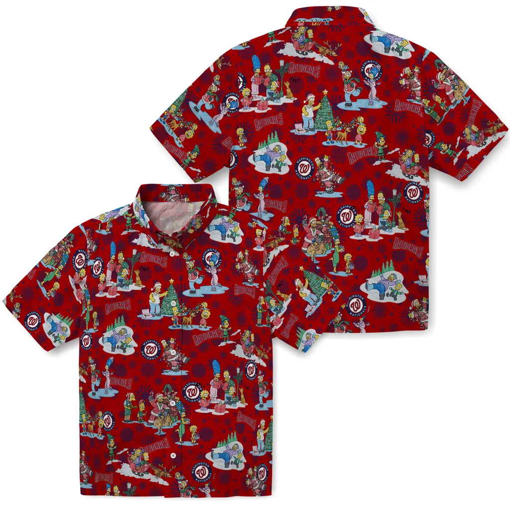 Washington Nationals Hawaiian Shirt - Simpsons Christmas | Hula Hawaiian Shirts