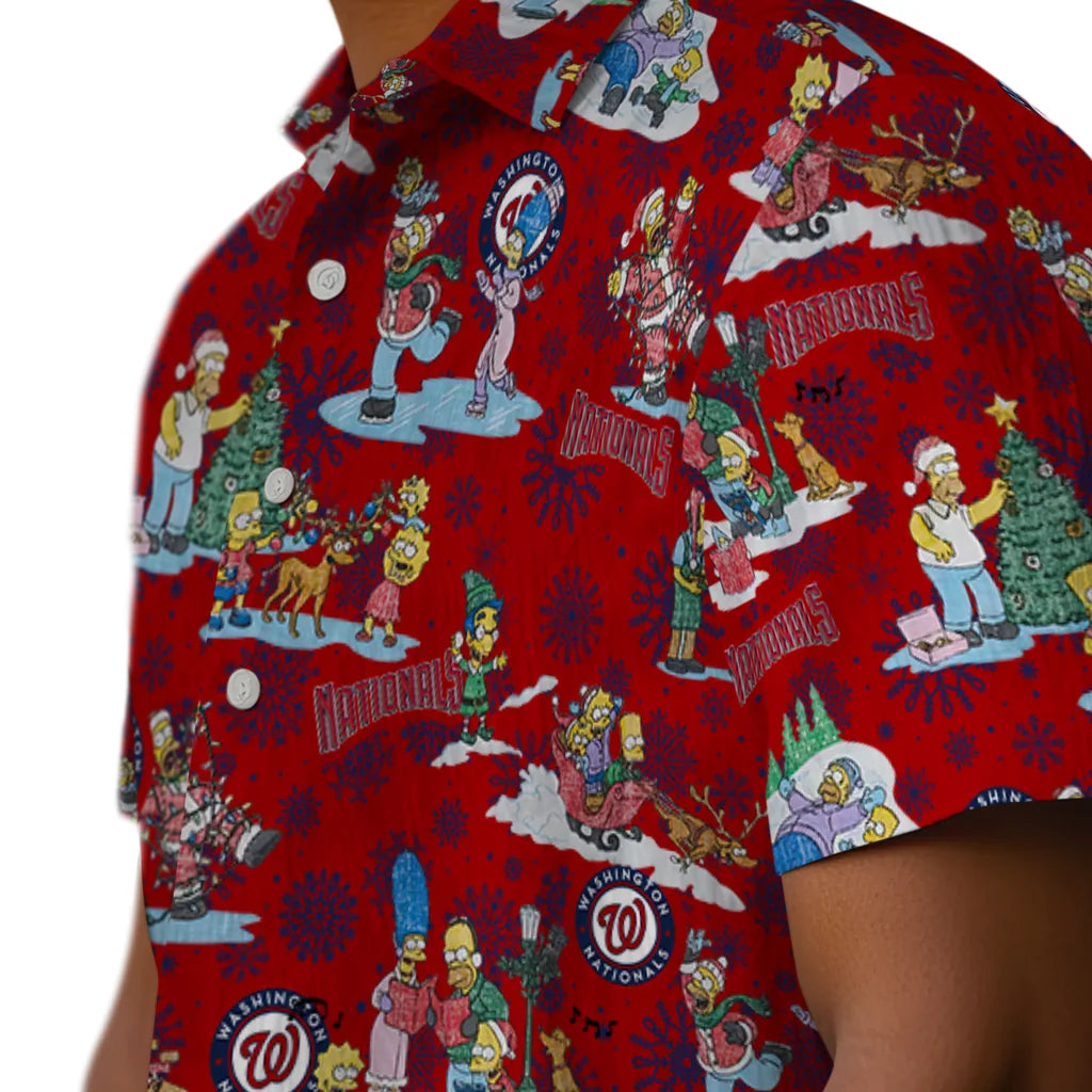 Washington Nationals Hawaiian Shirt - Simpsons Christmas | Hula Hawaiian Shirts