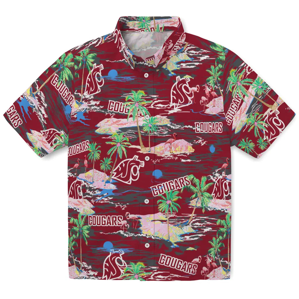 Washington State Cougars Hawaiian Shirt - Hawaii Island | Hula Hawaiian Shirts