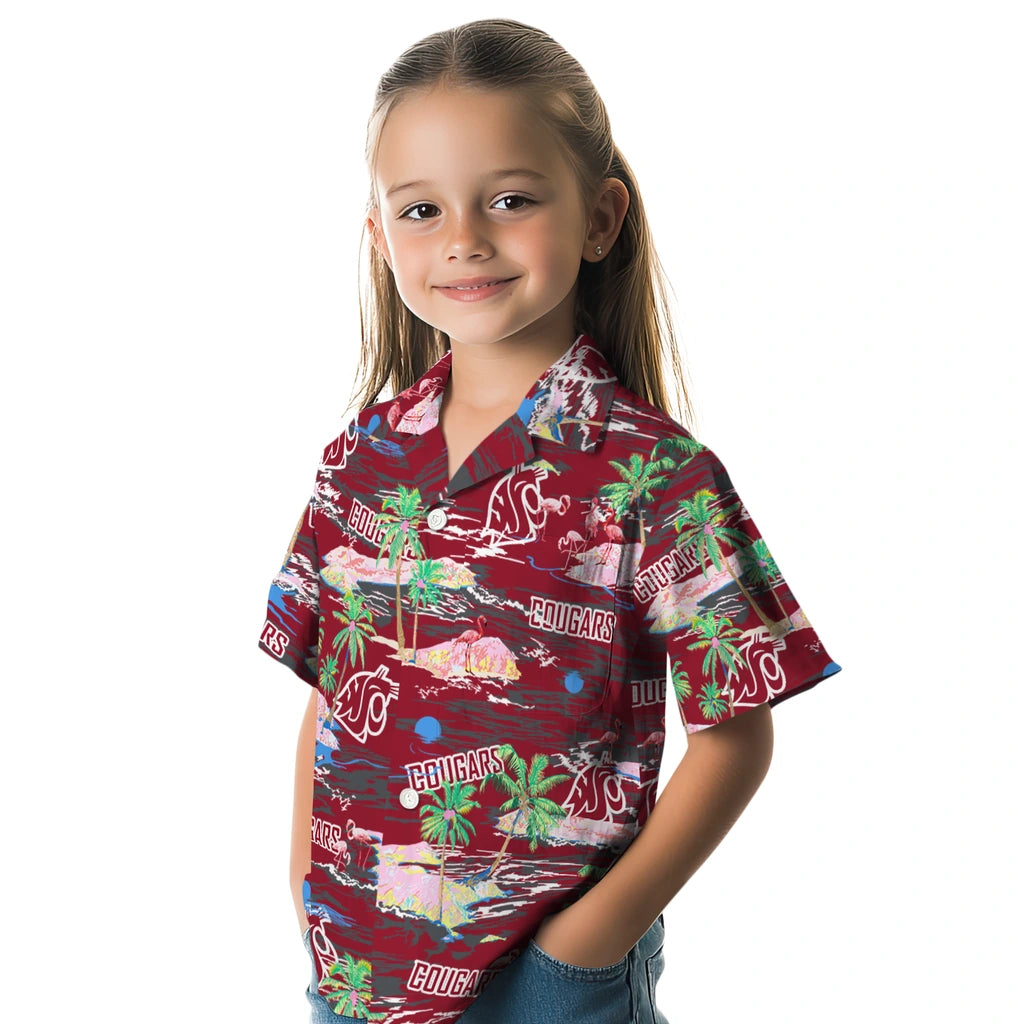 Washington State Cougars Hawaiian Shirt - Hawaii Island | Hula Hawaiian Shirts