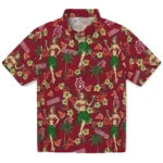 Washington State Cougars Hawaiian Shirt - Hawaiian Girls Design | Hula Hawaiian Shirts