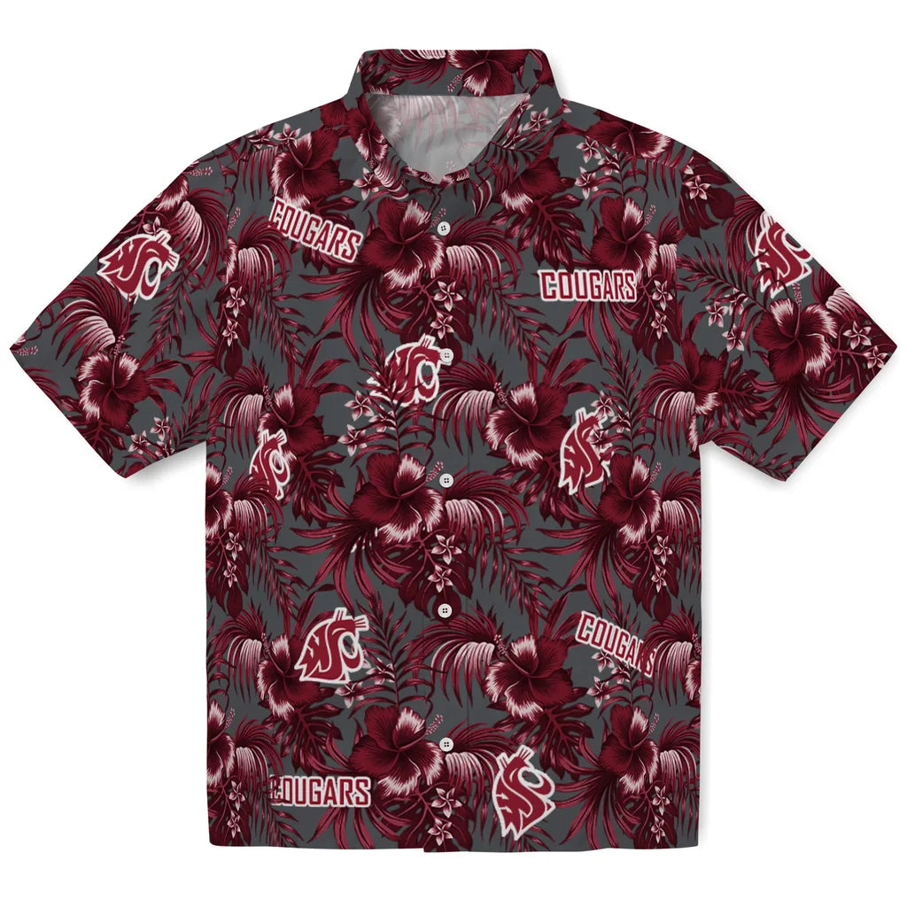 Washington State Cougars Hawaiian Shirt - Hibiscus Exotic | Hula Hawaiian Shirts