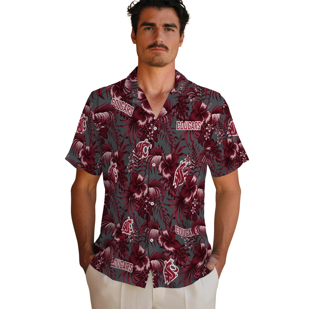 Washington State Cougars Hawaiian Shirt - Hibiscus Exotic | Hula Hawaiian Shirts