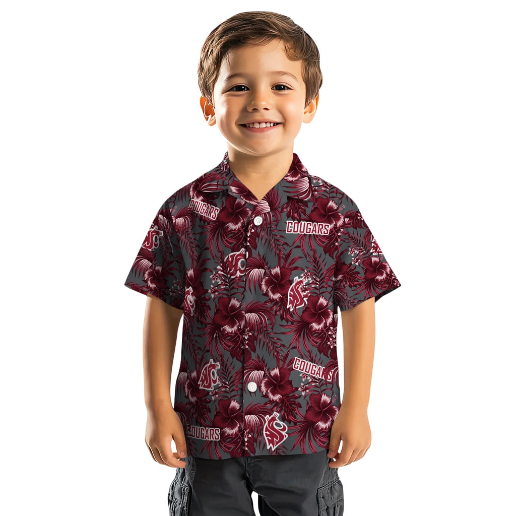 Washington State Cougars Hawaiian Shirt - Hibiscus Exotic | Hula Hawaiian Shirts