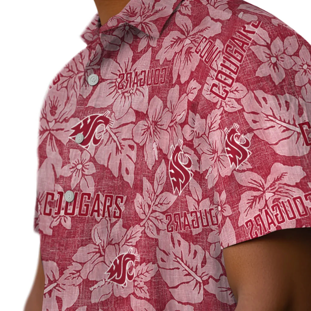 Washington State Cougars Hawaiian Shirt - Hibiscus Oasis | Hula Hawaiian Shirts