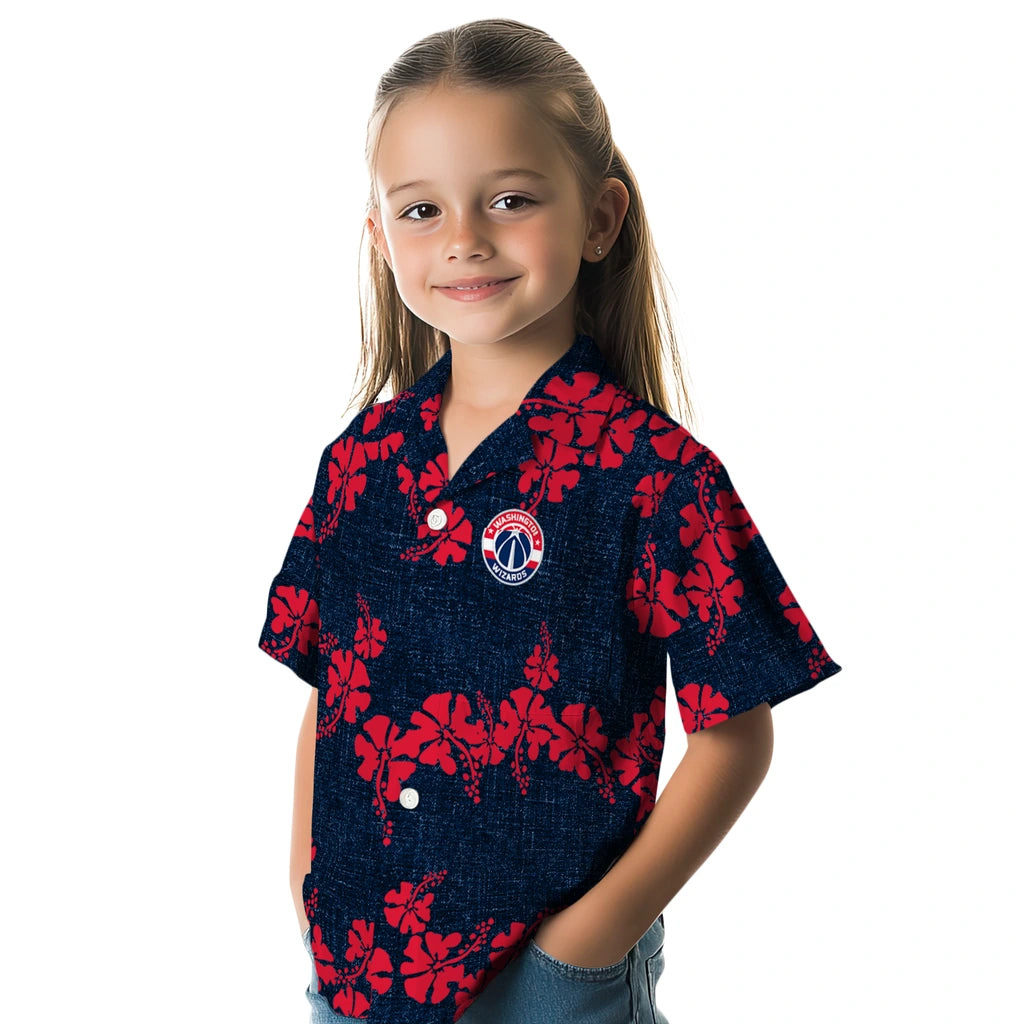 Washington Wizards Hawaiian Shirt - 50th State Flower | Hula Hawaiian Shirts