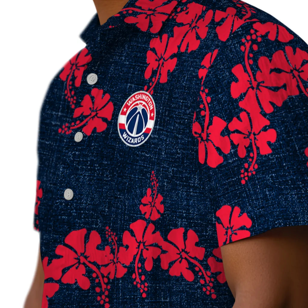 Washington Wizards Hawaiian Shirt - 50th State Flower | Hula Hawaiian Shirts