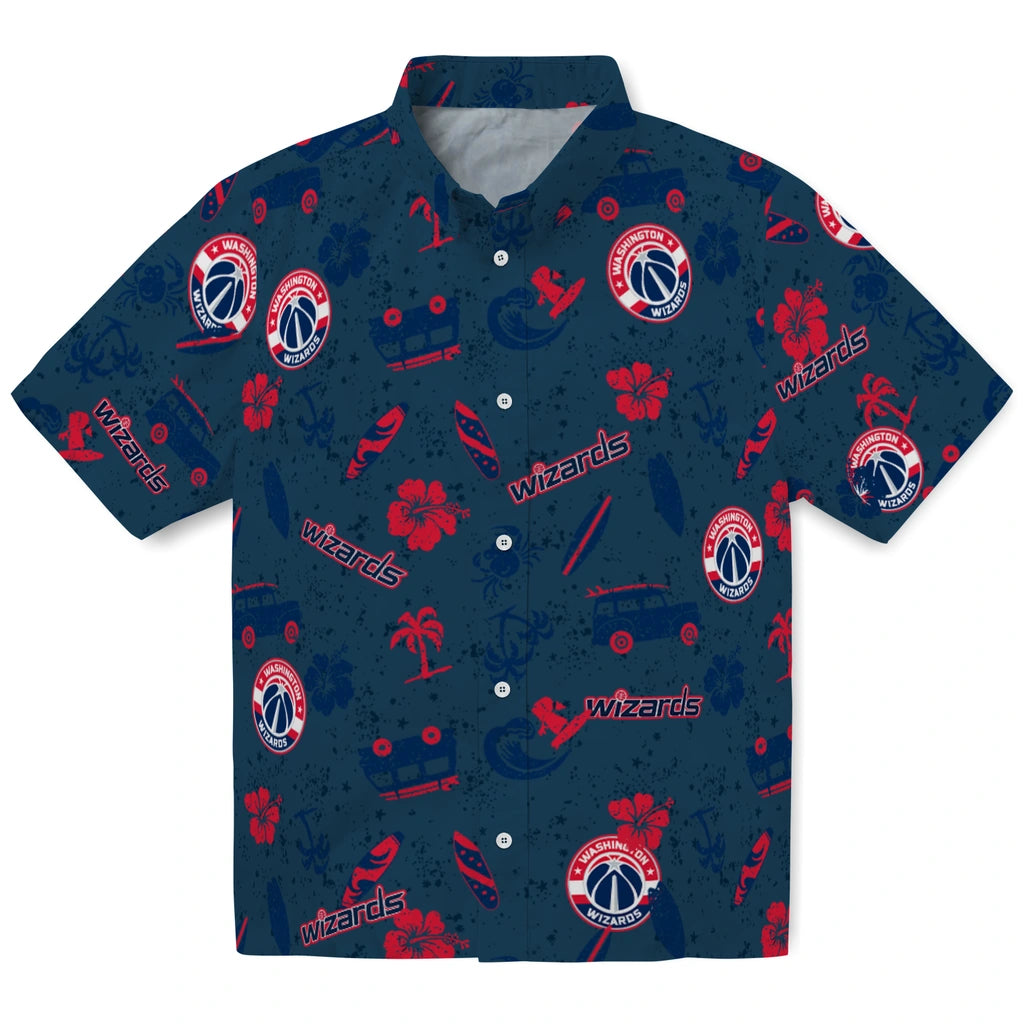 Washington Wizards Hawaiian Shirt - Beach Vibe | Hula Hawaiian Shirts