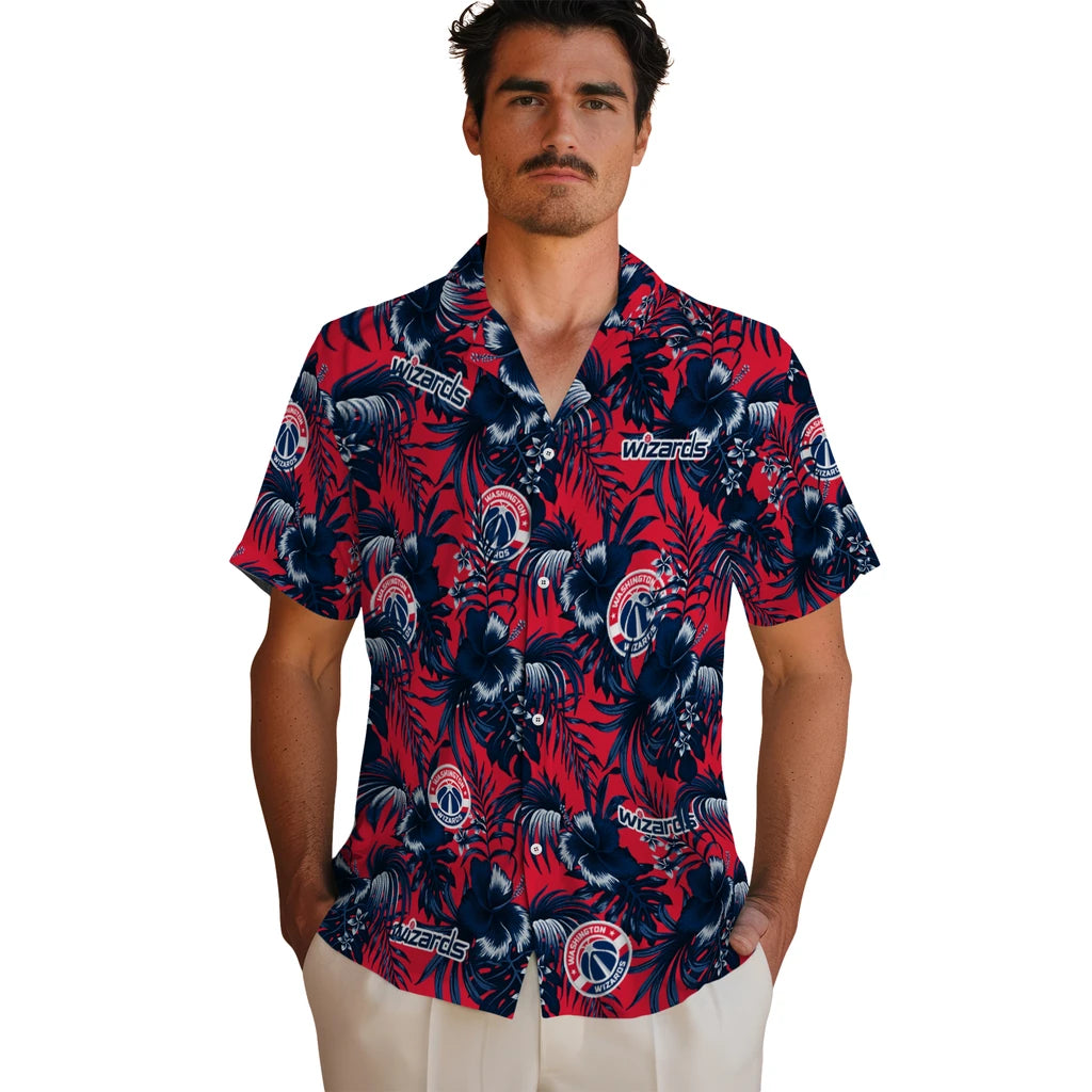 Washington Wizards Hawaiian Shirt - Hibiscus Exotic | Hula Hawaiian Shirts