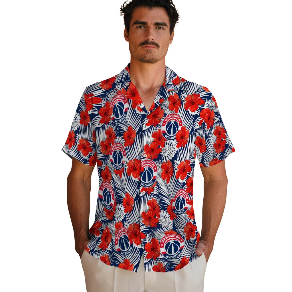 Washington Wizards Hawaiian Shirt - Hibiscus Fiesta | Hula Hawaiian Shirts