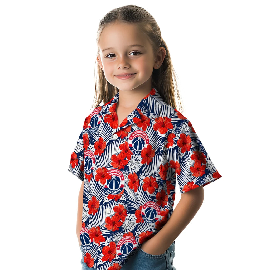 Washington Wizards Hawaiian Shirt - Hibiscus Fiesta | Hula Hawaiian Shirts