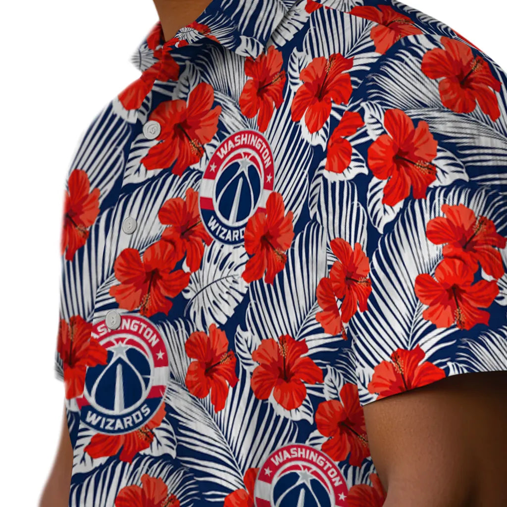 Washington Wizards Hawaiian Shirt - Hibiscus Fiesta | Hula Hawaiian Shirts