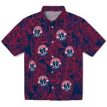 Washington Wizards Hawaiian Shirt - Leaf Outline | Hula Hawaiian Shirts