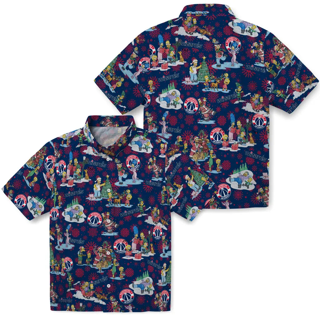 Washington Wizards Hawaiian Shirt - Simpsons Christmas | Hula Hawaiian Shirts
