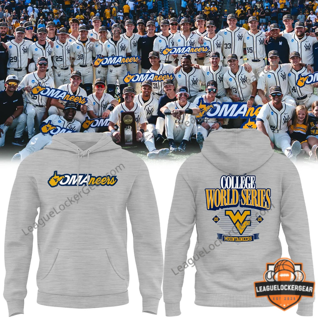 West Virginia Mountaineers College World Series 2026 OMAneers Hoodie - LeagueLockerGear
