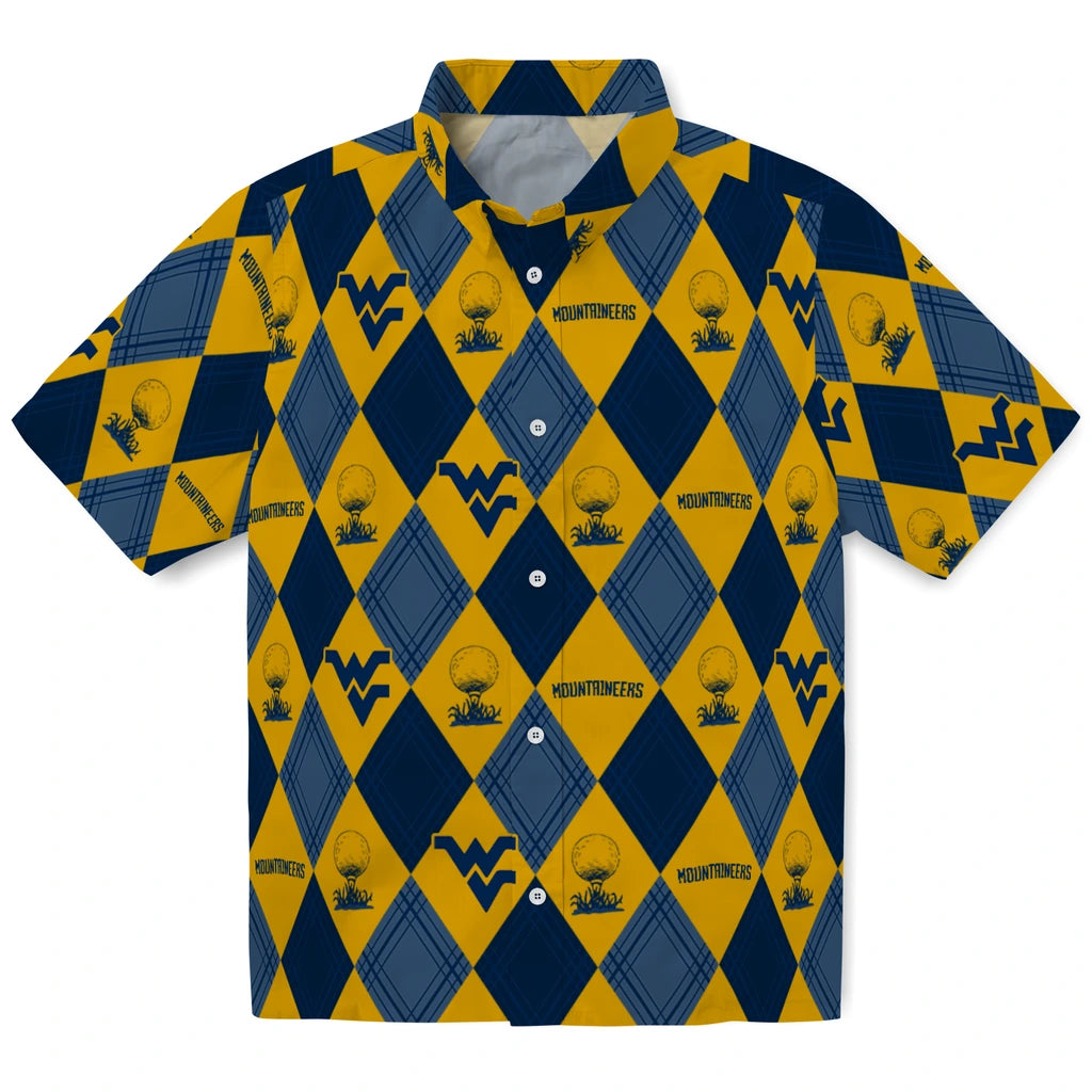 West Virginia Mountaineers Hawaiian Shirt - Golfing Plaid | Hula Hawaiian Shirts