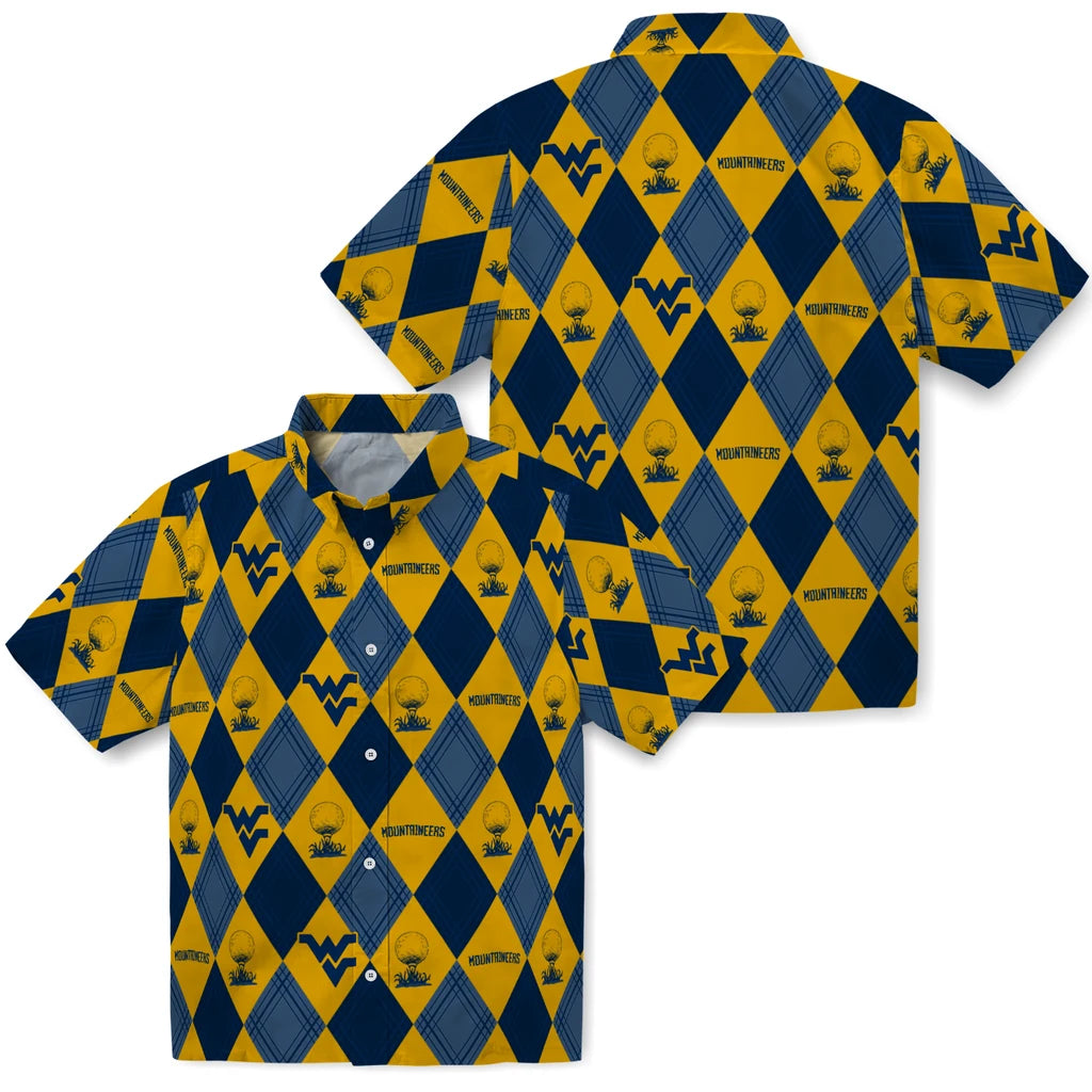 West Virginia Mountaineers Hawaiian Shirt - Golfing Plaid | Hula Hawaiian Shirts