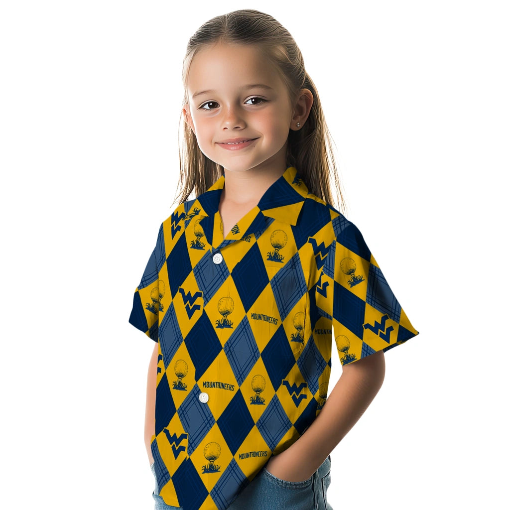 West Virginia Mountaineers Hawaiian Shirt - Golfing Plaid | Hula Hawaiian Shirts
