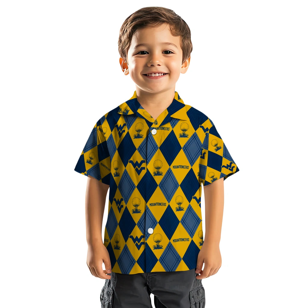 West Virginia Mountaineers Hawaiian Shirt - Golfing Plaid | Hula Hawaiian Shirts