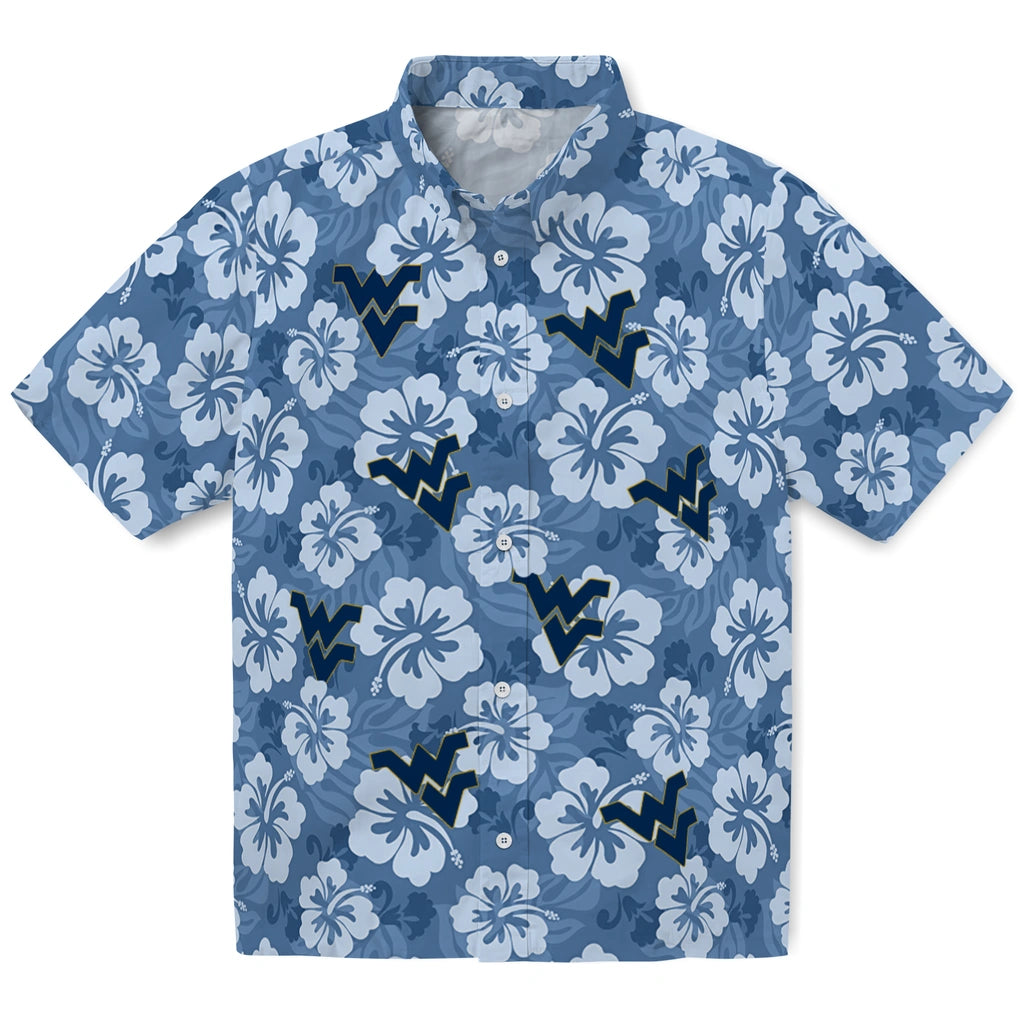West Virginia Mountaineers Hawaiian Shirt - Hibiscus Cluster | Hula Hawaiian Shirts
