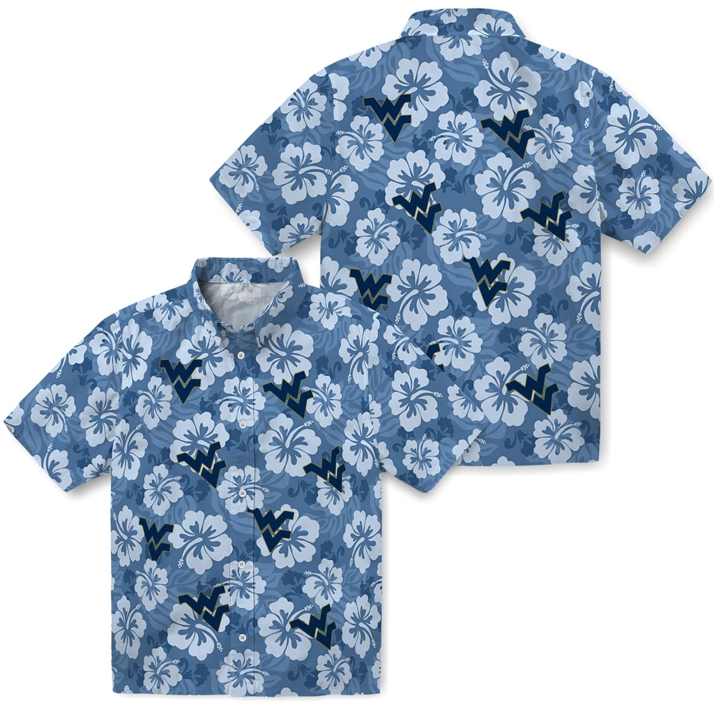 West Virginia Mountaineers Hawaiian Shirt - Hibiscus Cluster | Hula Hawaiian Shirts