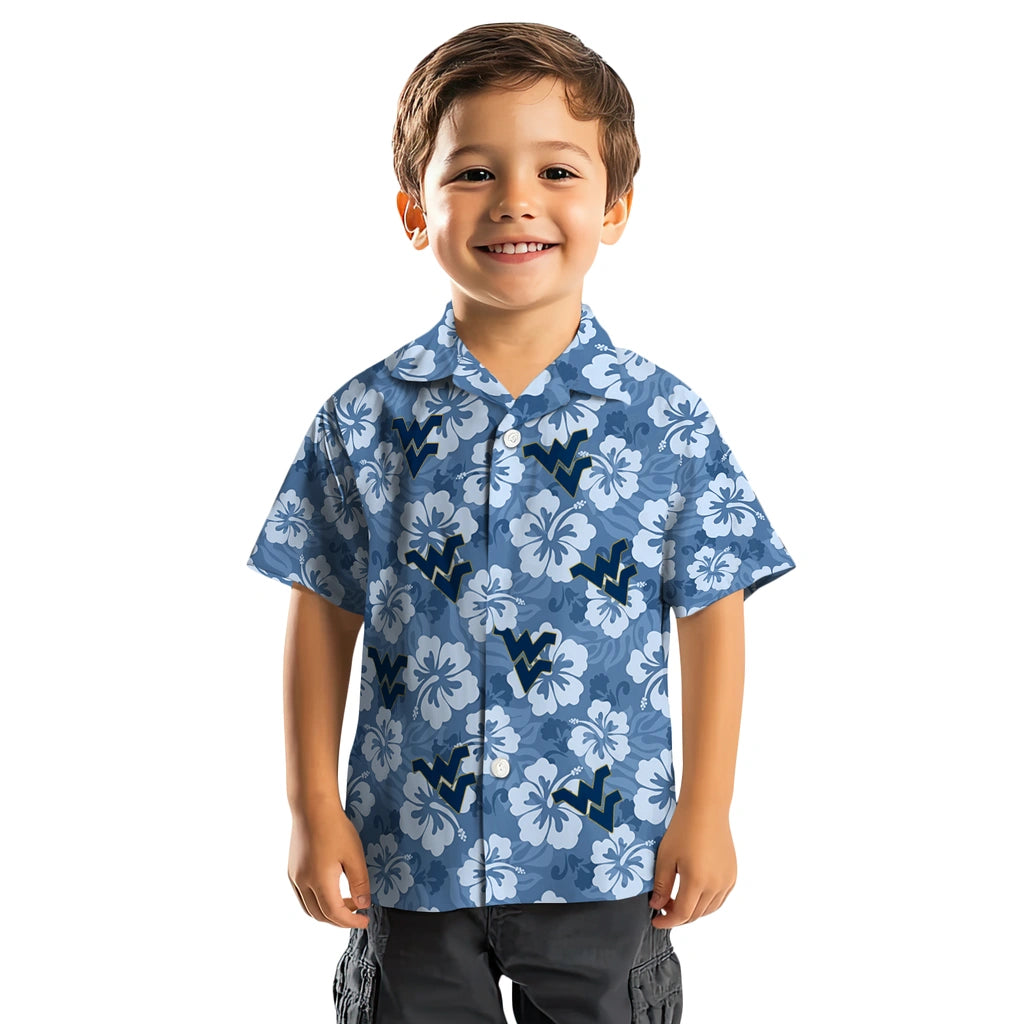 West Virginia Mountaineers Hawaiian Shirt - Hibiscus Cluster | Hula Hawaiian Shirts