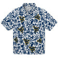 West Virginia Mountaineers Hawaiian Shirt - Hibiscus Motif | Hula Hawaiian Shirts
