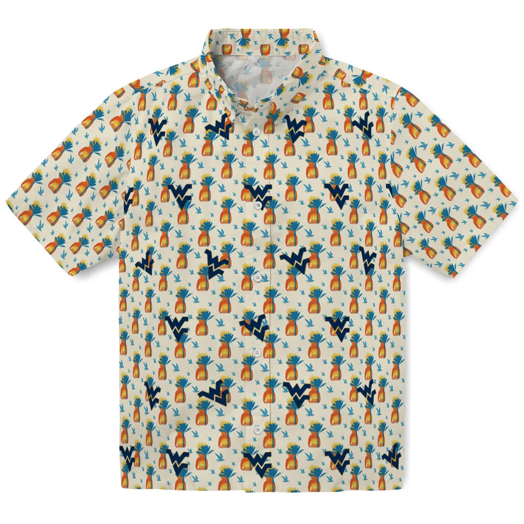 West Virginia Mountaineers Hawaiian Shirt - Pineapple Delight | Hula Hawaiian Shirts