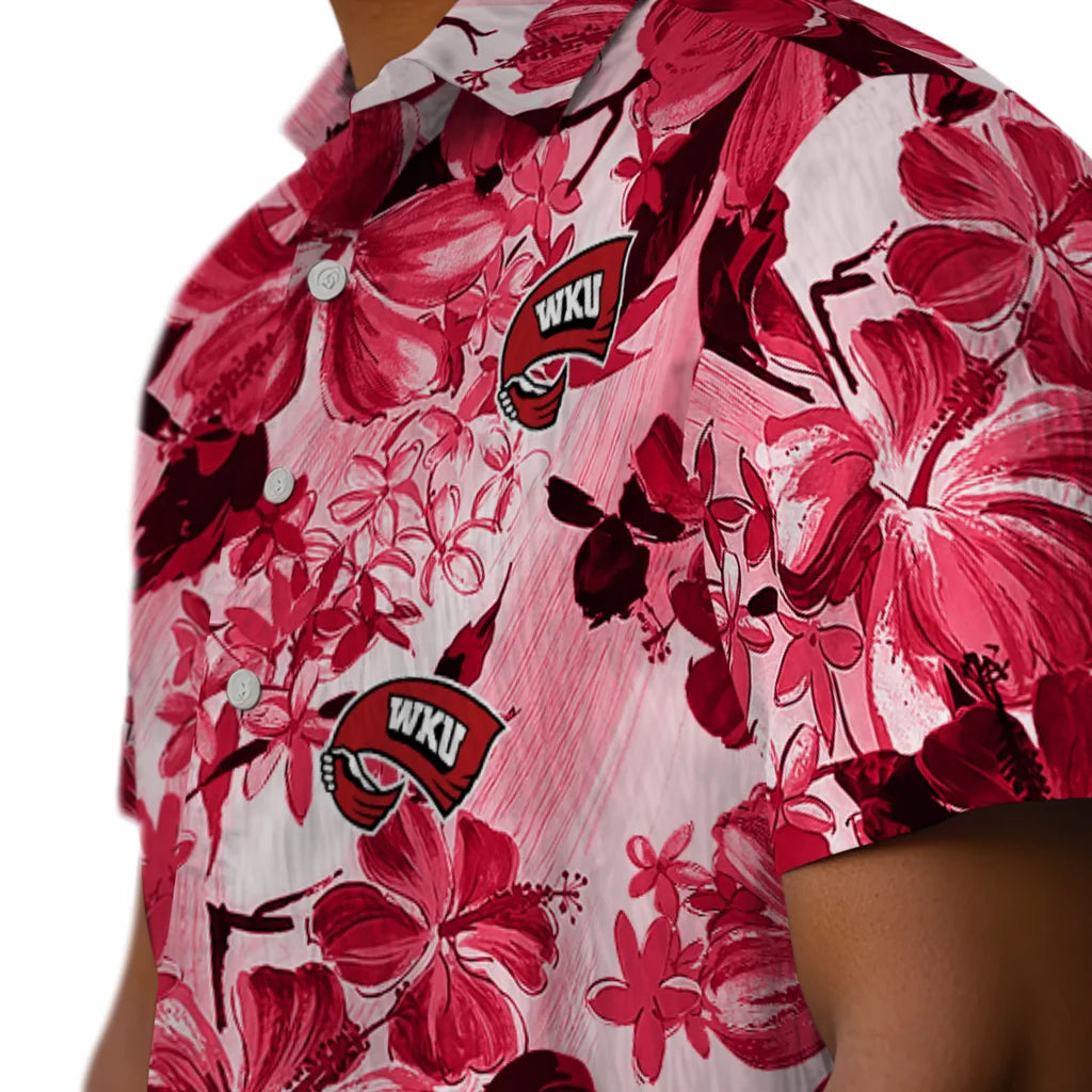 Western Kentucky Hilltoppers Hawaiian Shirt - Hibiscus Arrangement | Hula Hawaiian Shirts