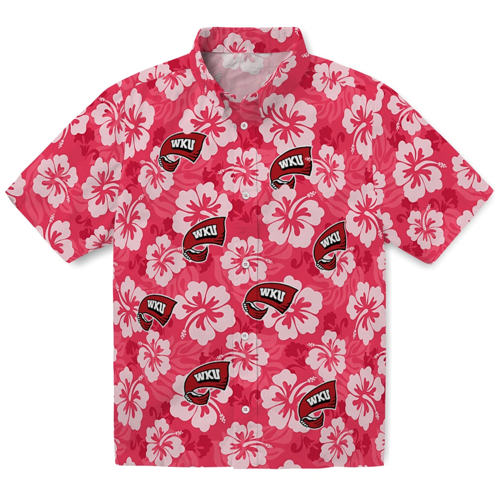 Western Kentucky Hilltoppers Hawaiian Shirt - Hibiscus Cluster | Hula Hawaiian Shirts