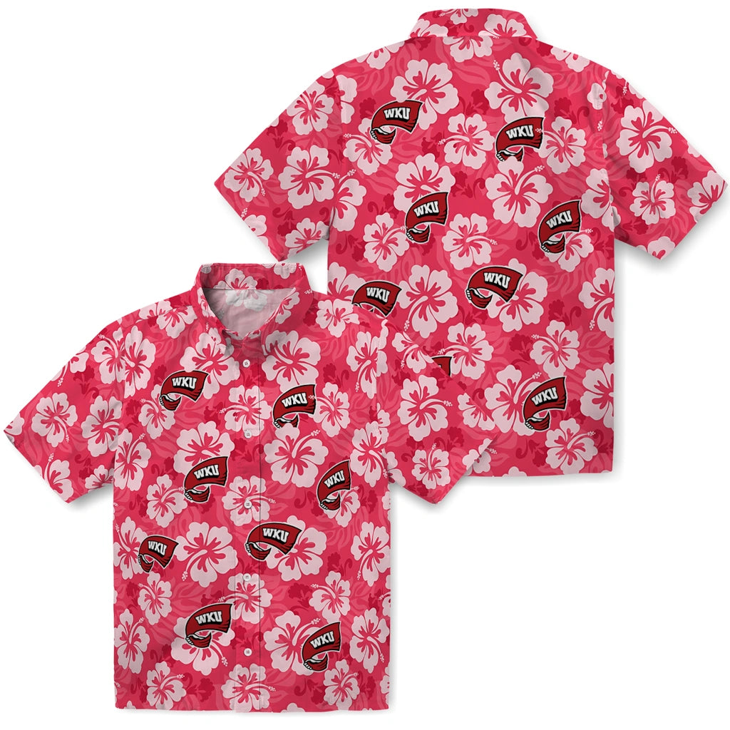 Western Kentucky Hilltoppers Hawaiian Shirt - Hibiscus Cluster | Hula Hawaiian Shirts