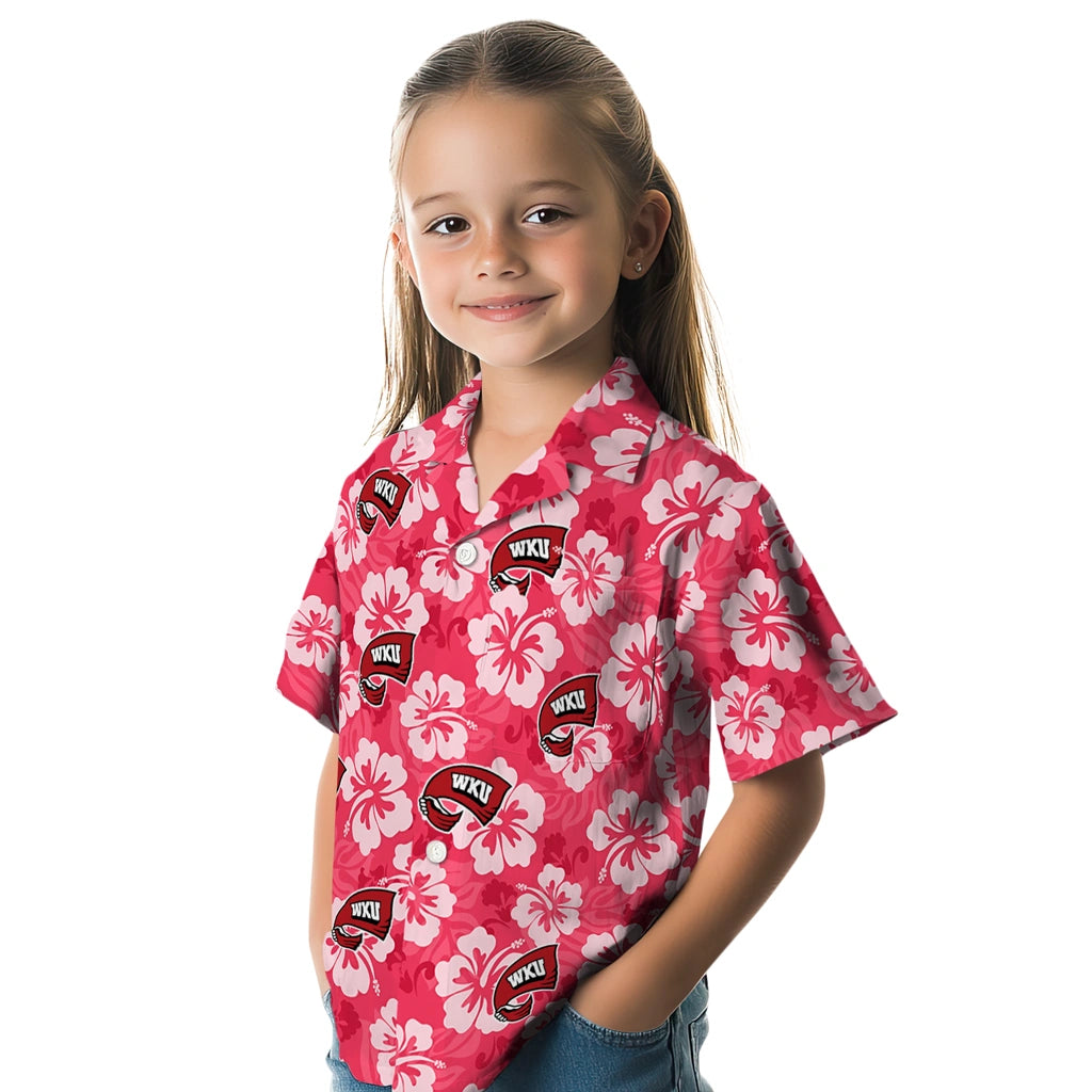Western Kentucky Hilltoppers Hawaiian Shirt - Hibiscus Cluster | Hula Hawaiian Shirts