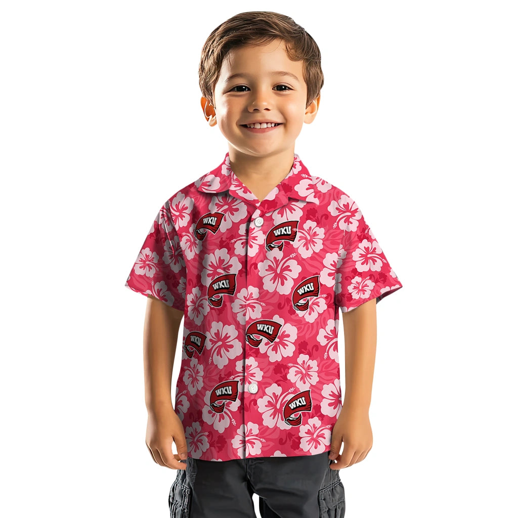 Western Kentucky Hilltoppers Hawaiian Shirt - Hibiscus Cluster | Hula Hawaiian Shirts